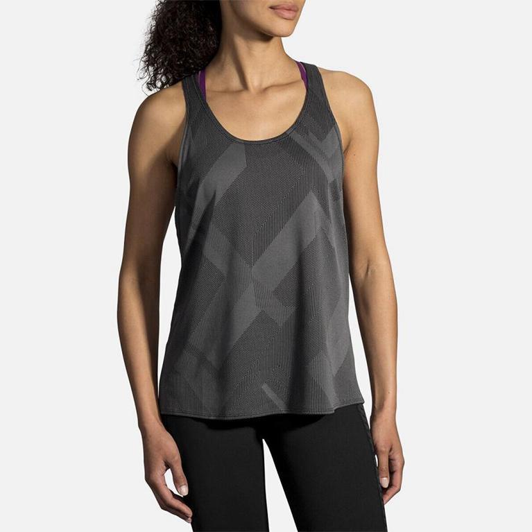 Brooks Array Womens Running Tank Top - Grey - Indonesia (MSXK-04592)